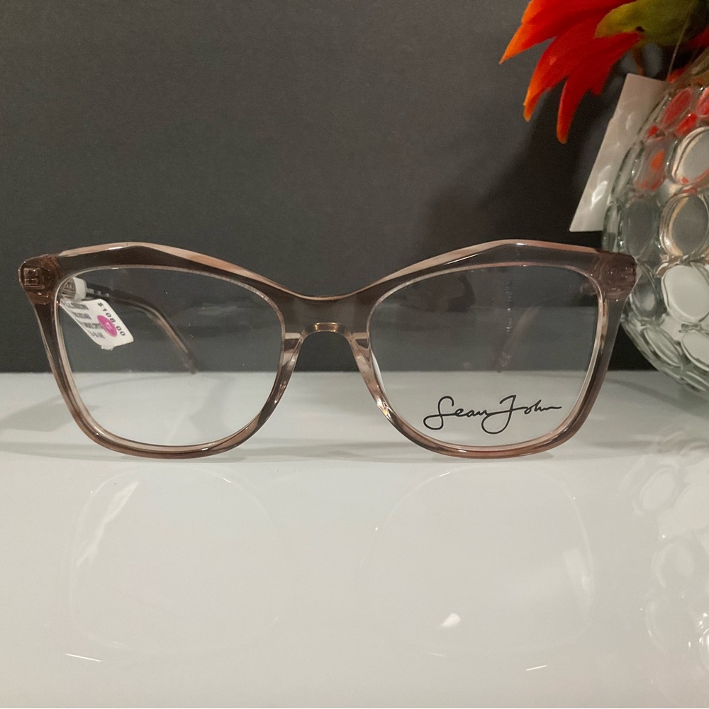Sean John SJLO 6002 210 Brown Smoke Crystal Eyeglass Frames 54 18 145